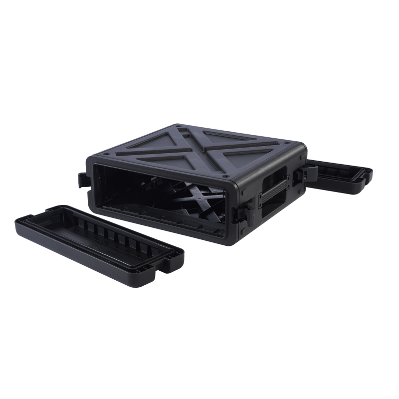 Estuche para rack de marco abierto personalizado bloqueable a prueba de golpes 3u