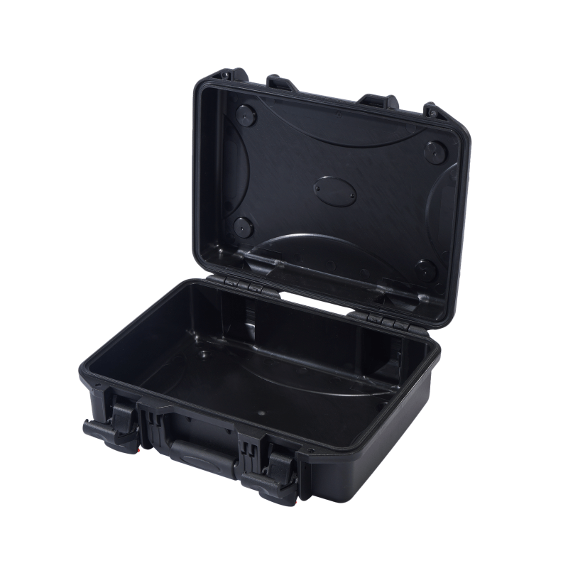 Estuche de transporte mediano, ergonómico, seguro, robusto y de plástico duro